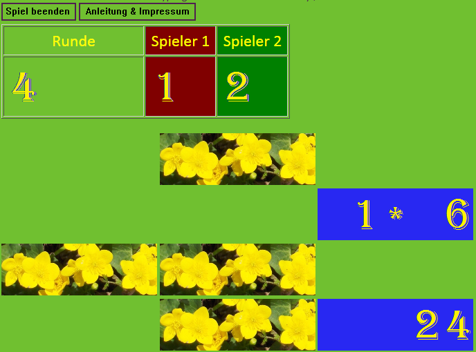 Rechenmemory: Beispielbild für Mathematik-Memory: Übung für das kleine Einmaleins (1x1)